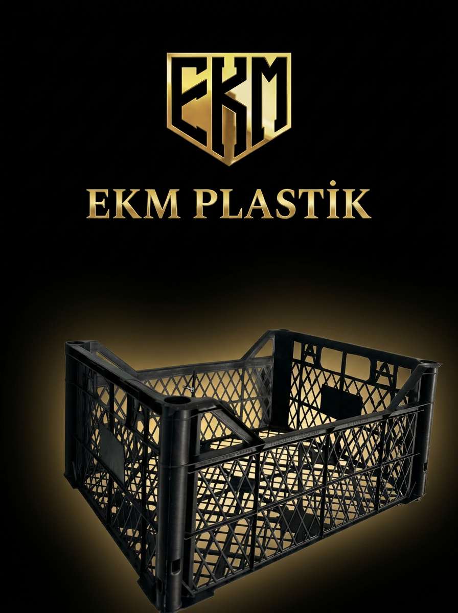 EKM Plastik siyah delikli plastik kasa